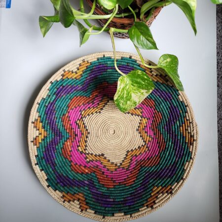 Authentic Southwest Navajo Hand Woven Dream Baskets | 13.5-14 Inch Approximate Size